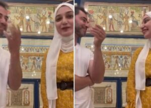 الفتاة المصرية أثناء حديثها مع الطبيب البرازيلي المتحرش بها لحظة اعتذاره لها ( فيديو )