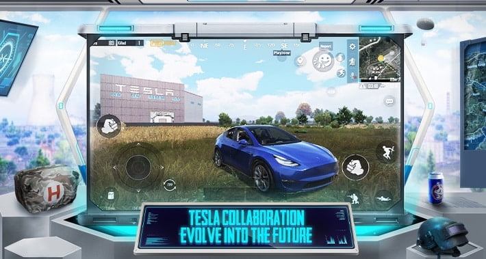 PUBG Mobile تضيف سيارة تيسلا الى تحديث 1.5 مهمة الاشعال