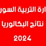 وزارة التربية السورية رابط نتائج البكالوريا 2024 - 2025 سوريا حسب الاسم علمي & ادبي " نتائج شهادة الثانوية العامة"